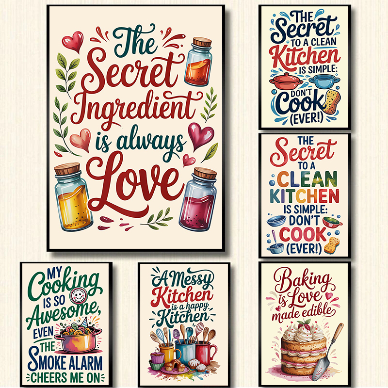Home Cooking Quotes - Humorous Cooking Quotes Poster Secret Ingredient