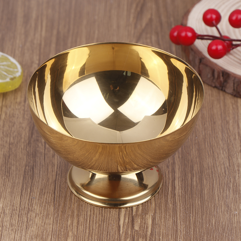 Home Cooking Dishes - .1Pc Gold Stainless Steel Ice Cream