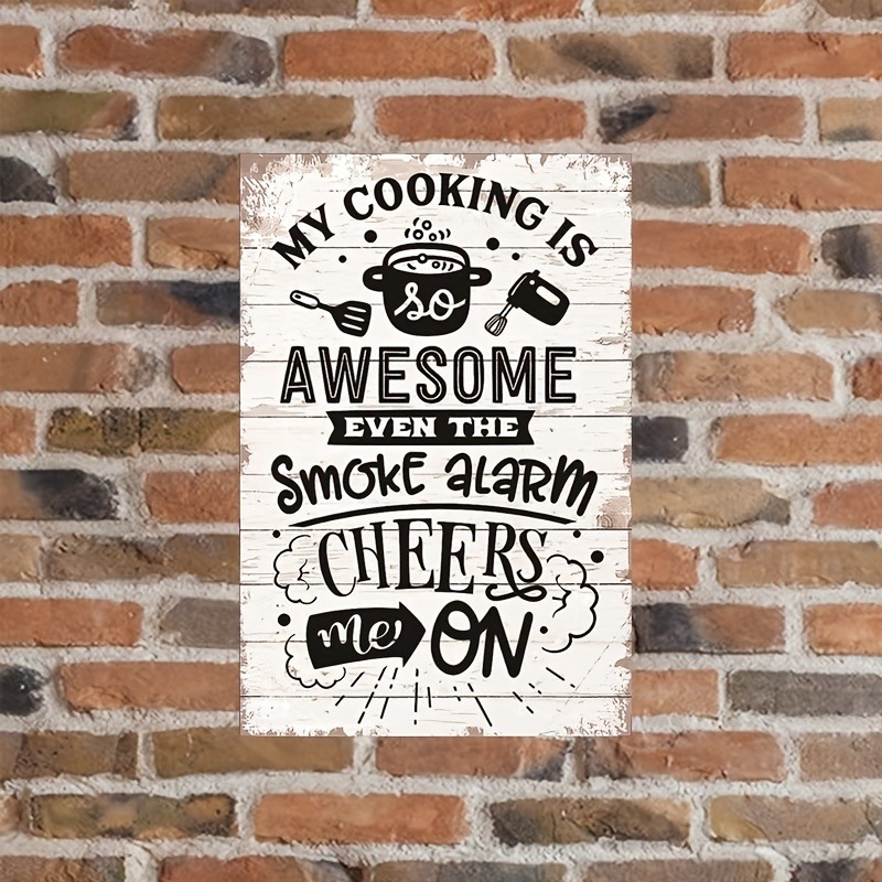 Home Cooking Quotes - Funny Kitchen Quote Metal Sign -