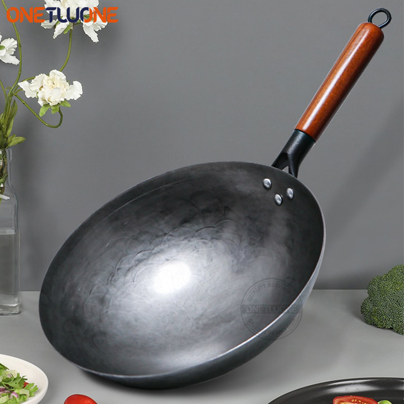 Home Cooking Chinese - Iron Wok,30-36cm Hand Forging Iron Woks