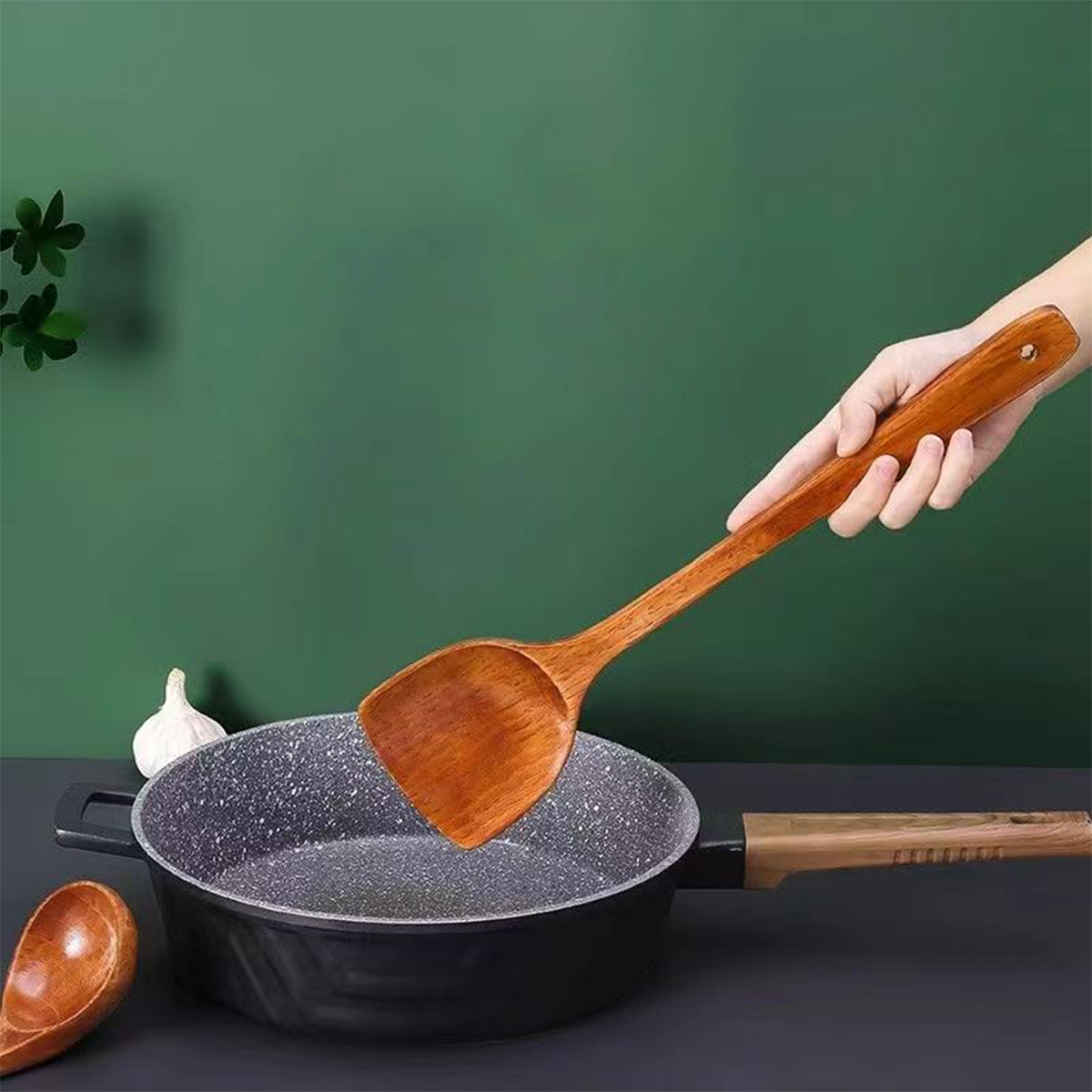 1pcs Home Spatula Wooden Spatu - Home Cooking Services のレビューと価格