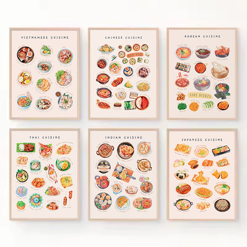 Watercolor Asian Cuisines Clas - Home Cooking Asian のレビューと価格