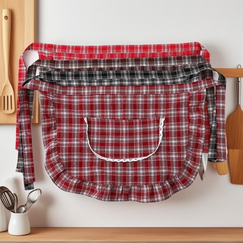Apron Square Check Half Waist  - Home Cooking Services のレビューと価格