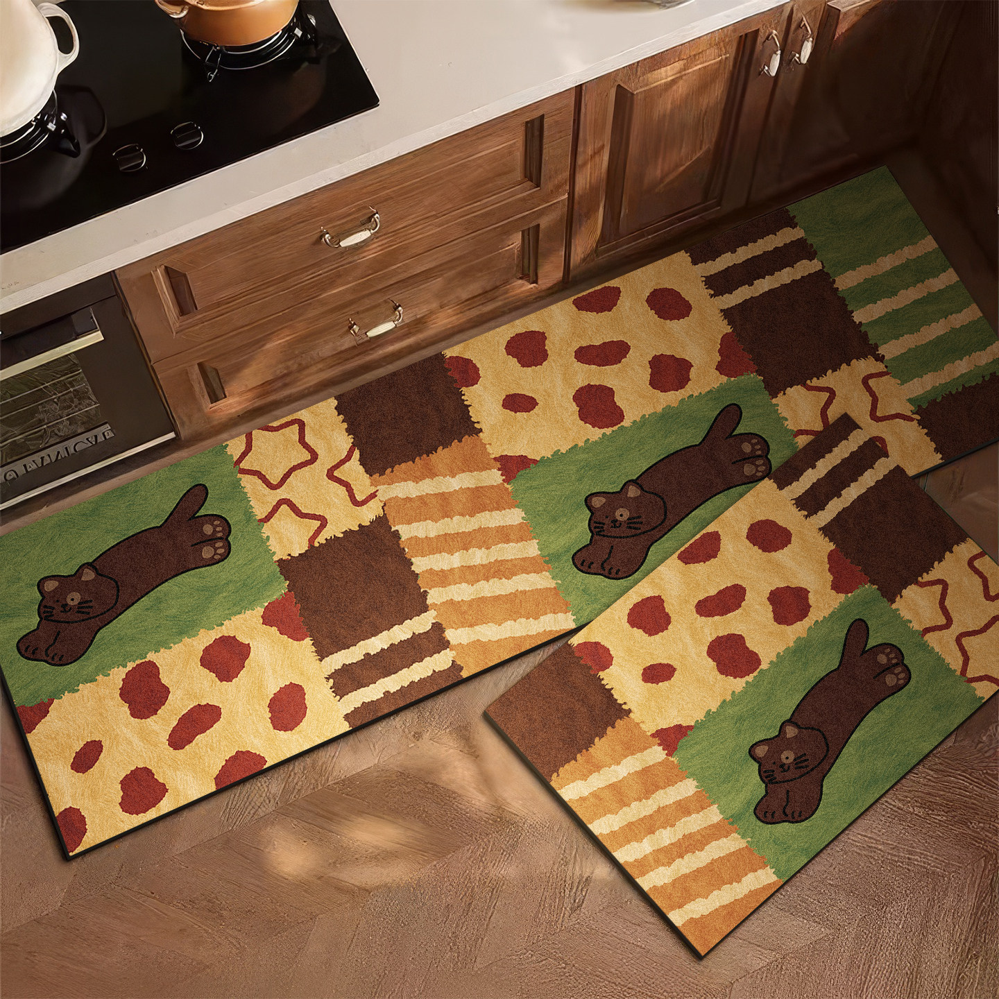 VIKAMA Retro Kitchen Rug Anti  - Home Cooking For Dogs のレビューと価格