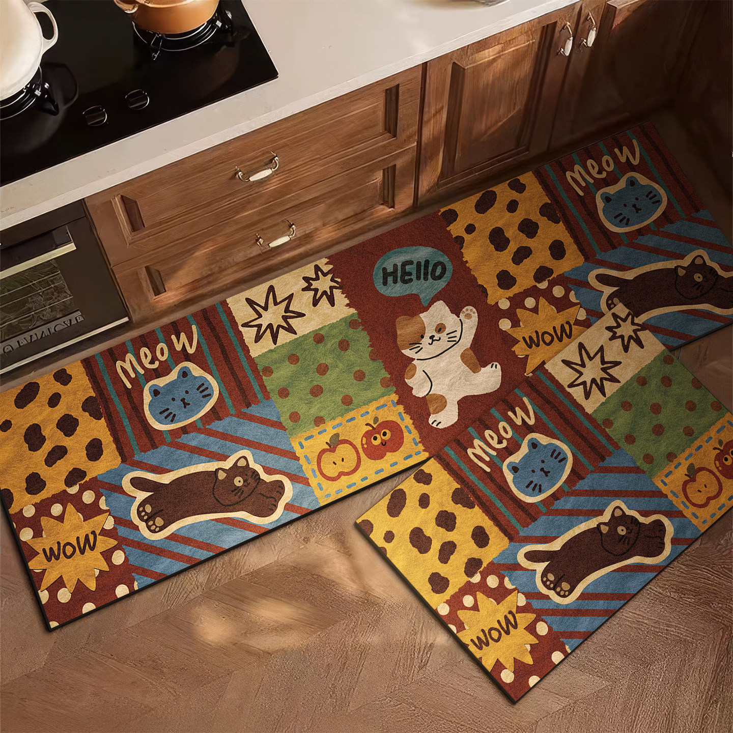 VIKAMA Retro Kitchen Rug Anti  - Home Cooking For Dogs のレビューと価格