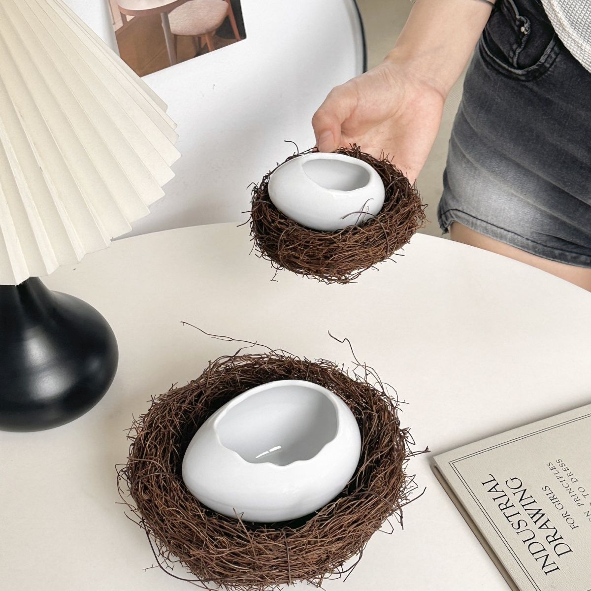 Modern Bird's Nest Ostrich Whi - Home Cooking Dishes のレビューと価格