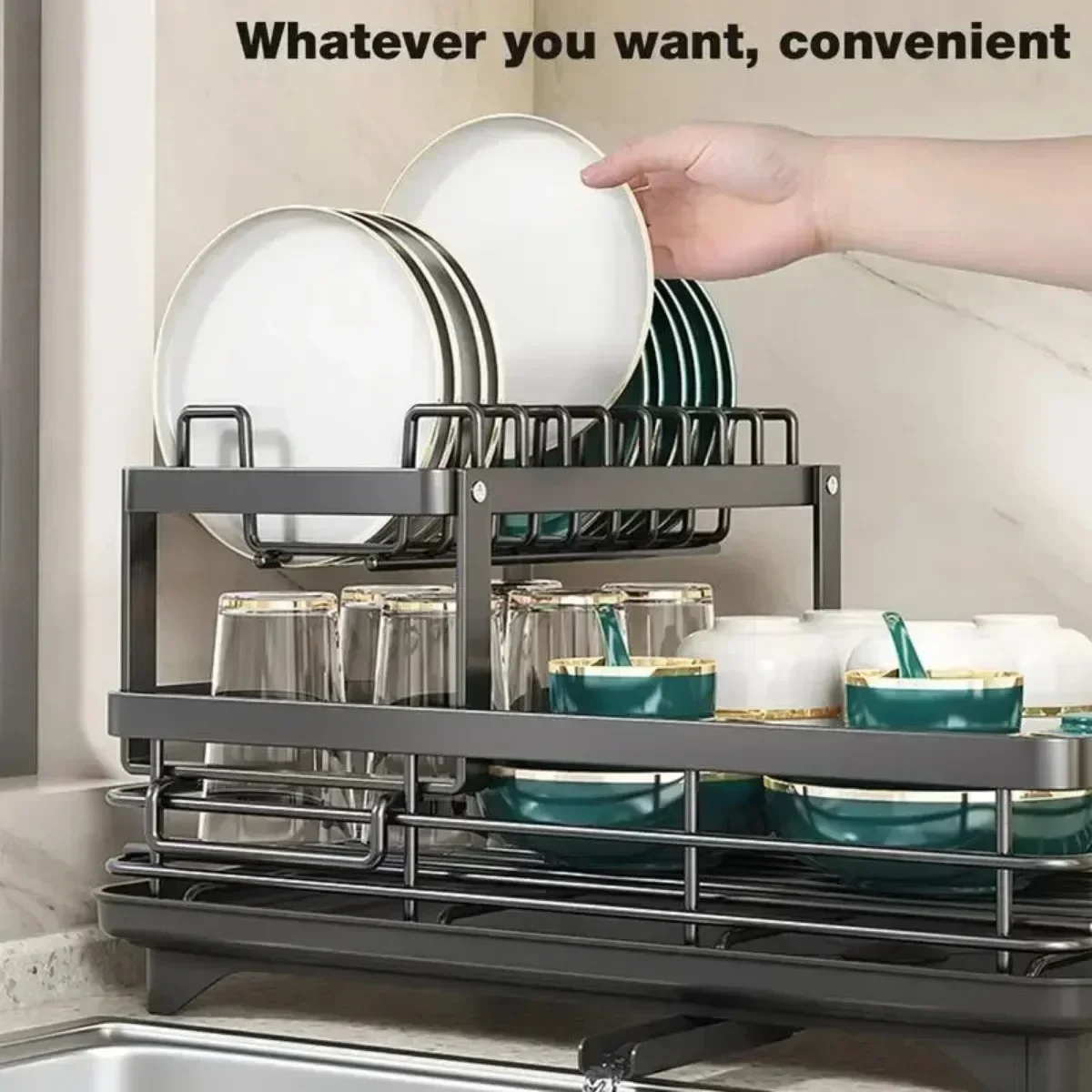 Double Layer Bowl Rack Adjusta - Home Cooking Dishes のレビューと価格