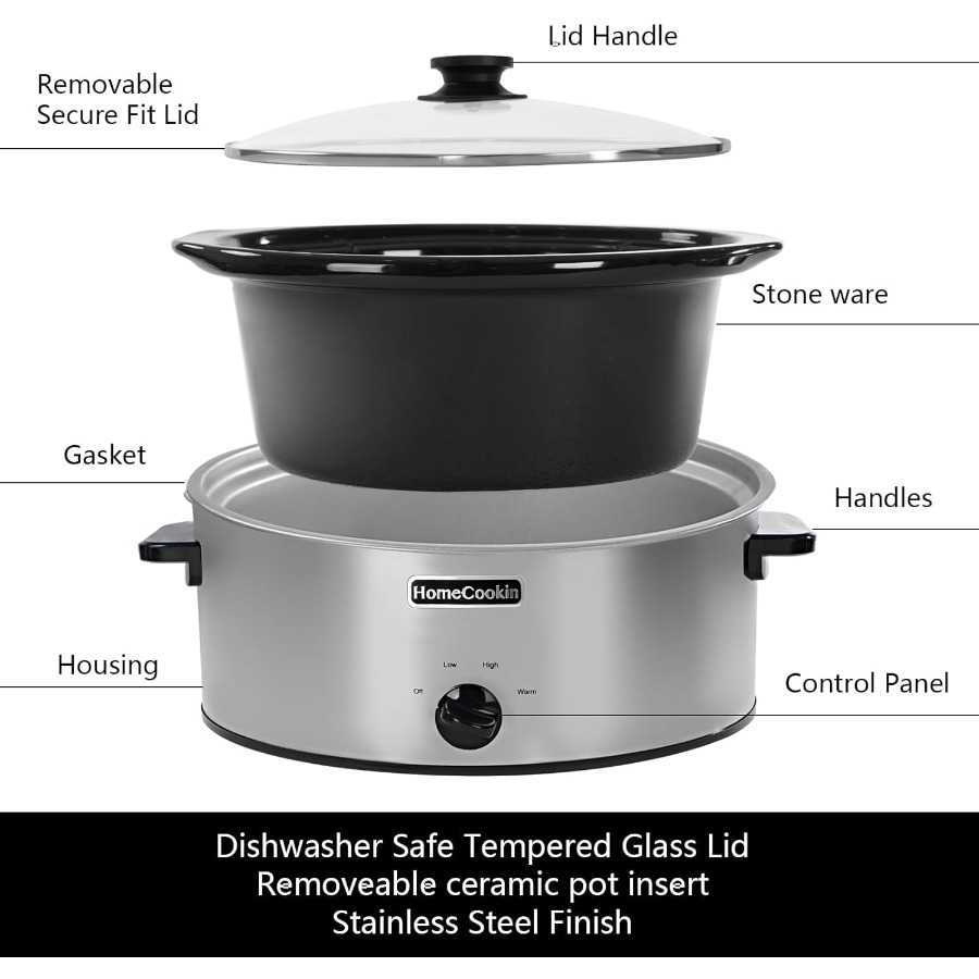 7 Quart Oval Manual Slow Cooke - Home Cooking Meal のレビューと価格
