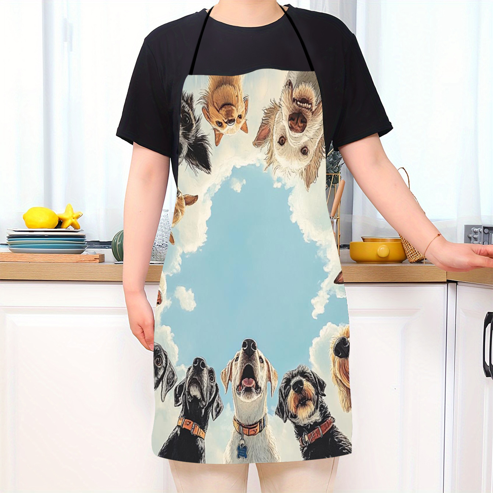 Cute Funny Circle Dogs  Apron  - Home Cooking For Dogs のレビューと価格