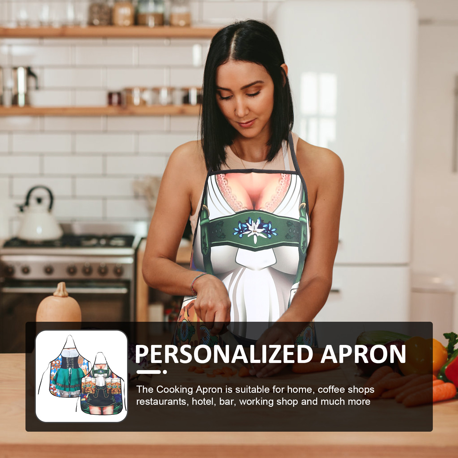 2Pcs Funny Kitchen Apron Water - Home Cooking In のレビューと価格
