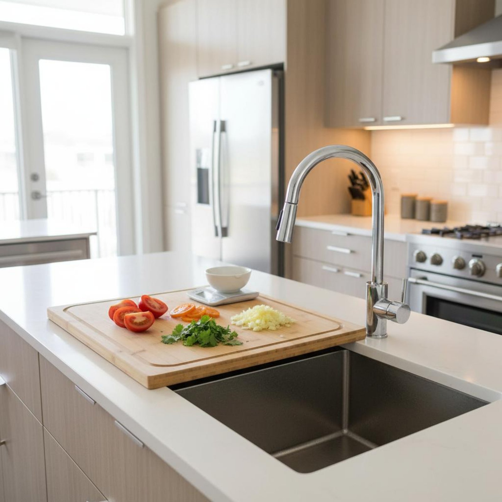 Over the Sink Cutting Board Mu - Home Cooking In のレビューと価格