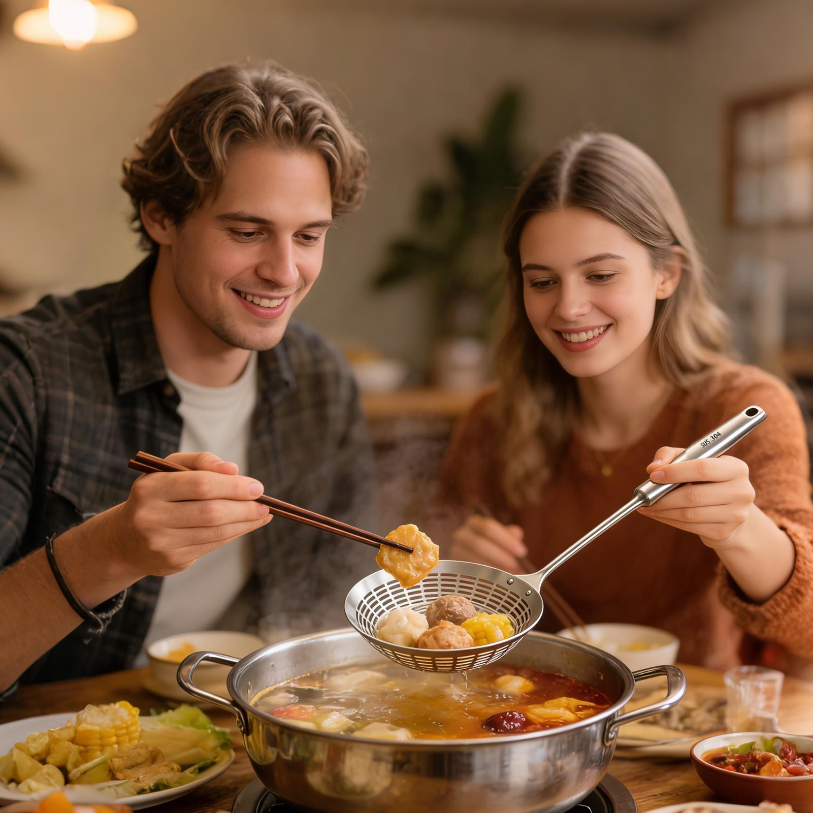 Strainer Spoon Long Handle Lar - Home Cooking In French のレビューと価格