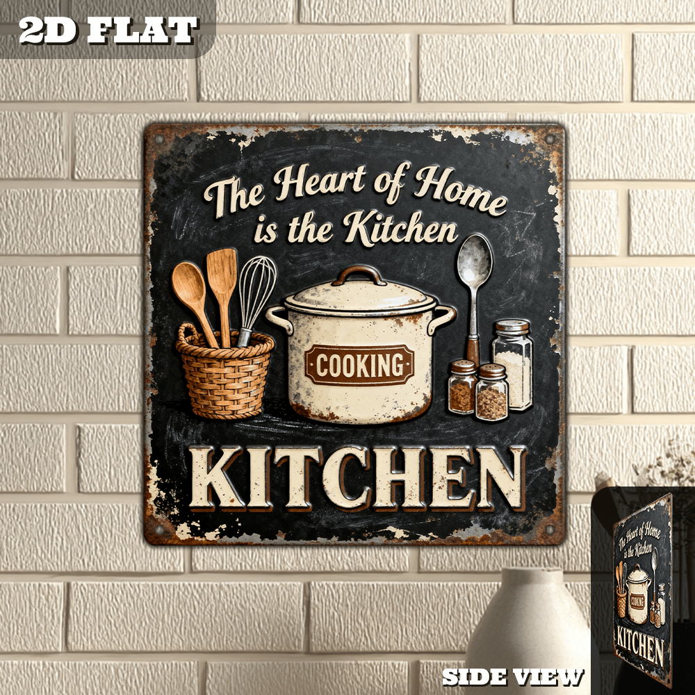 Vintage Metal Kitchen Wall Dec - Home Cooking In のレビューと価格