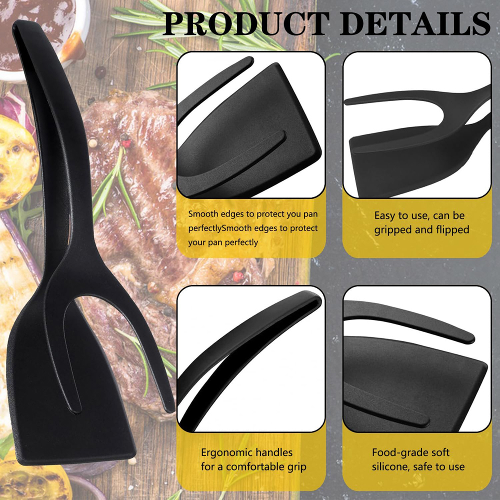 2 in 1 Grip Flip Spatula Clamp - Home Cooking In French のレビューと価格