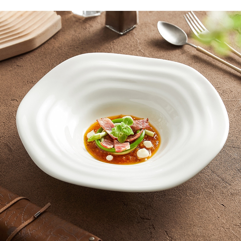 Irregular Shaped White Salad P - Home Cooking Dishes のレビューと価格