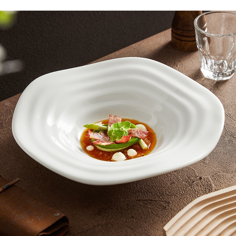 Irregular Shaped White Salad P - Home Cooking Dishes のレビューと価格