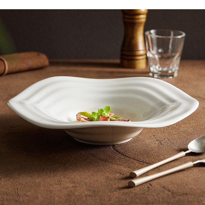 Irregular Shaped White Salad P - Home Cooking Dishes のレビューと価格