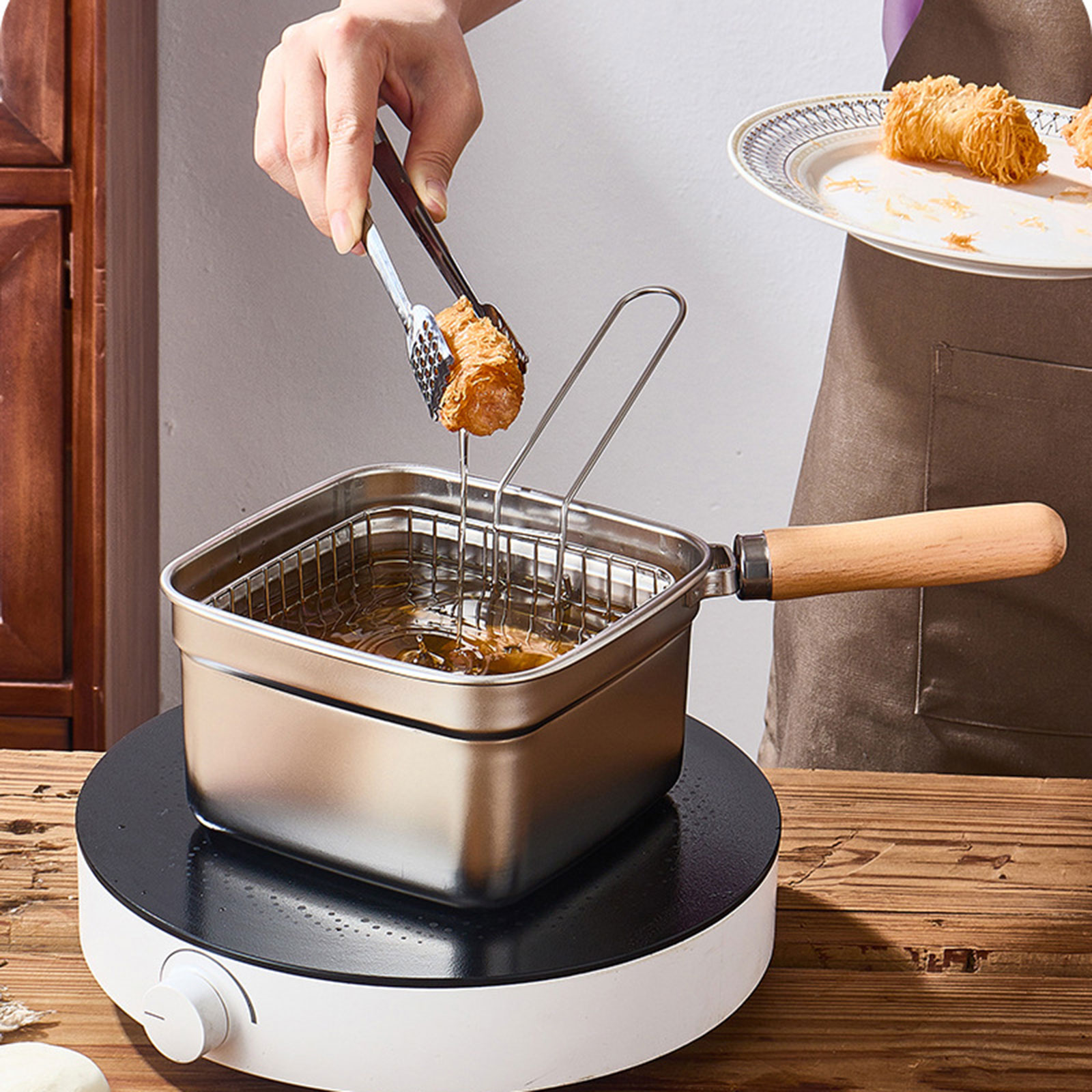 Mini Deep Fryer Pot for Campin - Home Cooking In French のレビューと価格