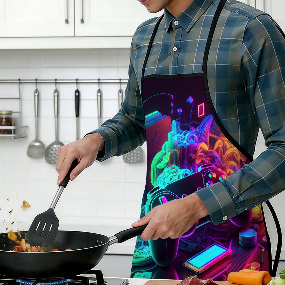 1PC Neon Video Game Apron with - Home Cooking Videos のレビューと価格