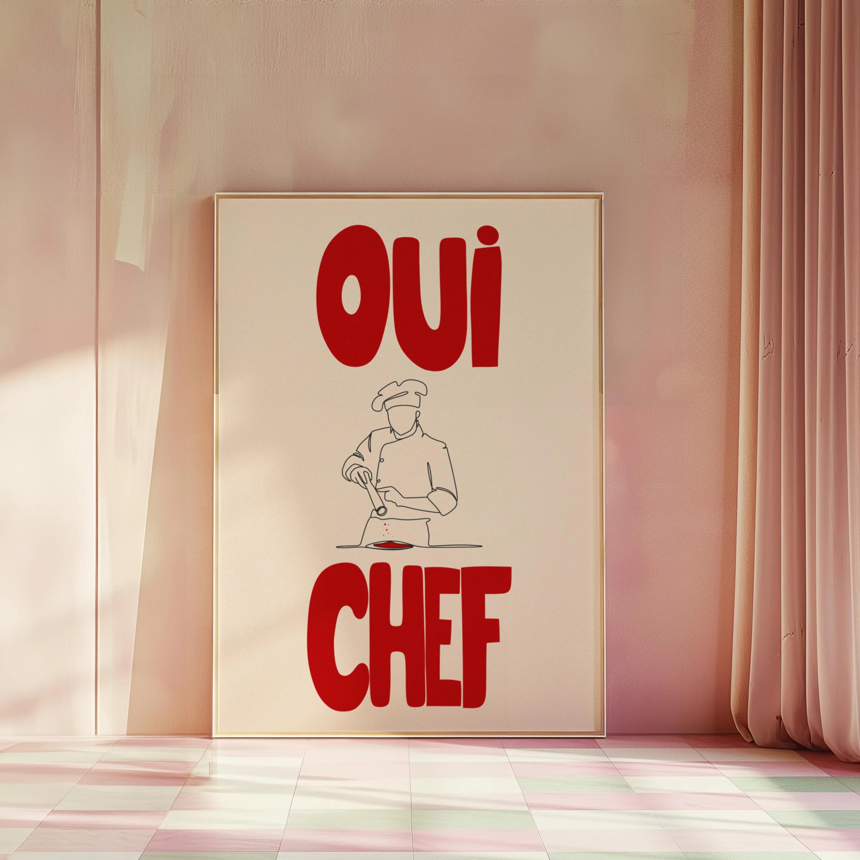 Oui Chef Gourmet Canvas Printi - Home Cooking In French のレビューと価格